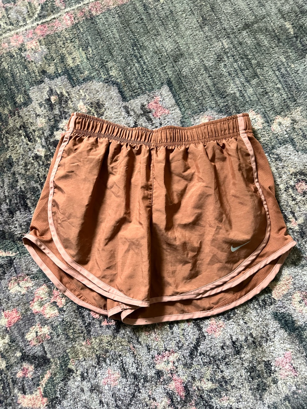 Nike Dri-Fit Women’s Rust/Orange Athletic Running Shorts Trending Sporty College